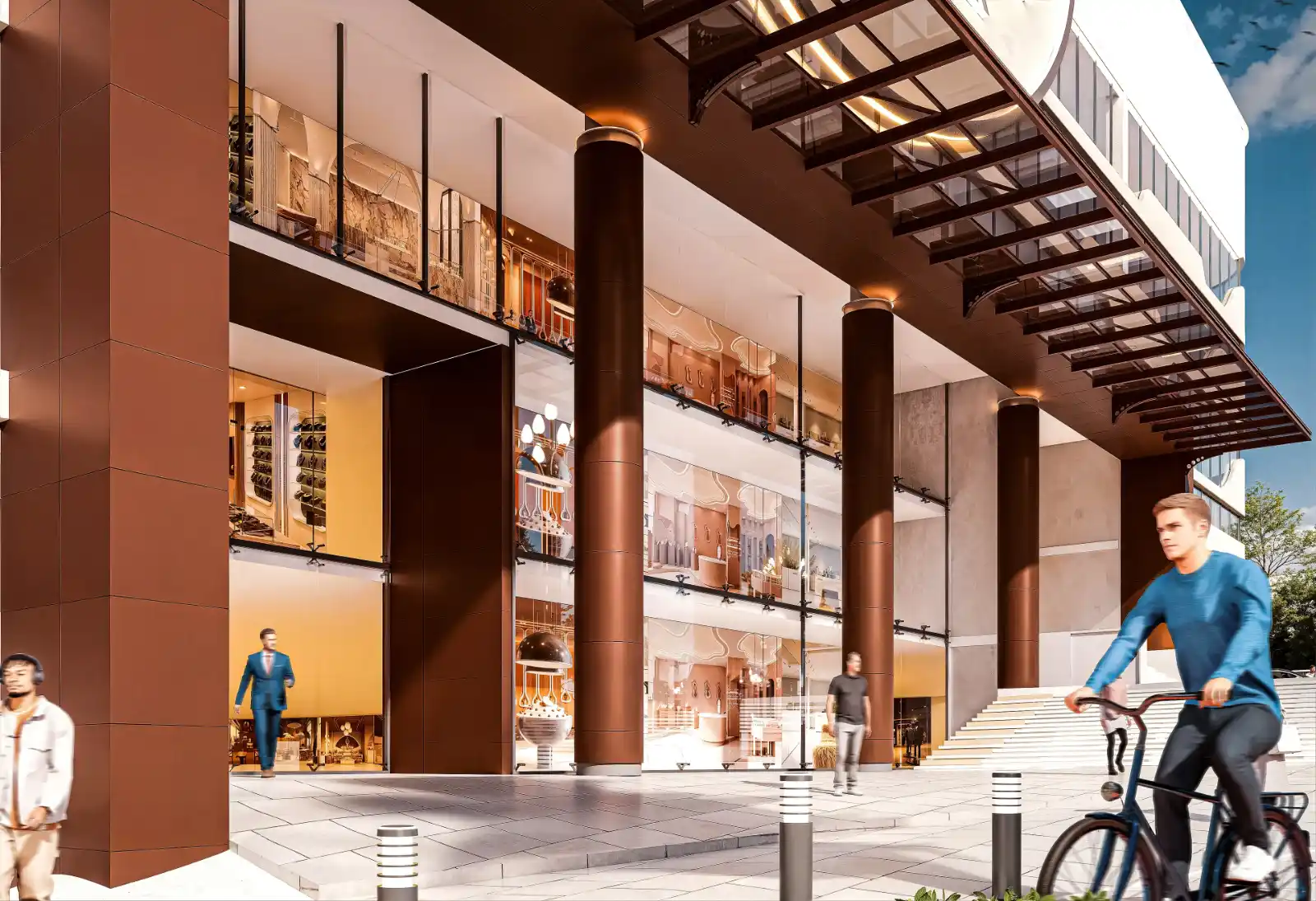 Teklehaymanot Floor 2 corridor access commercial render