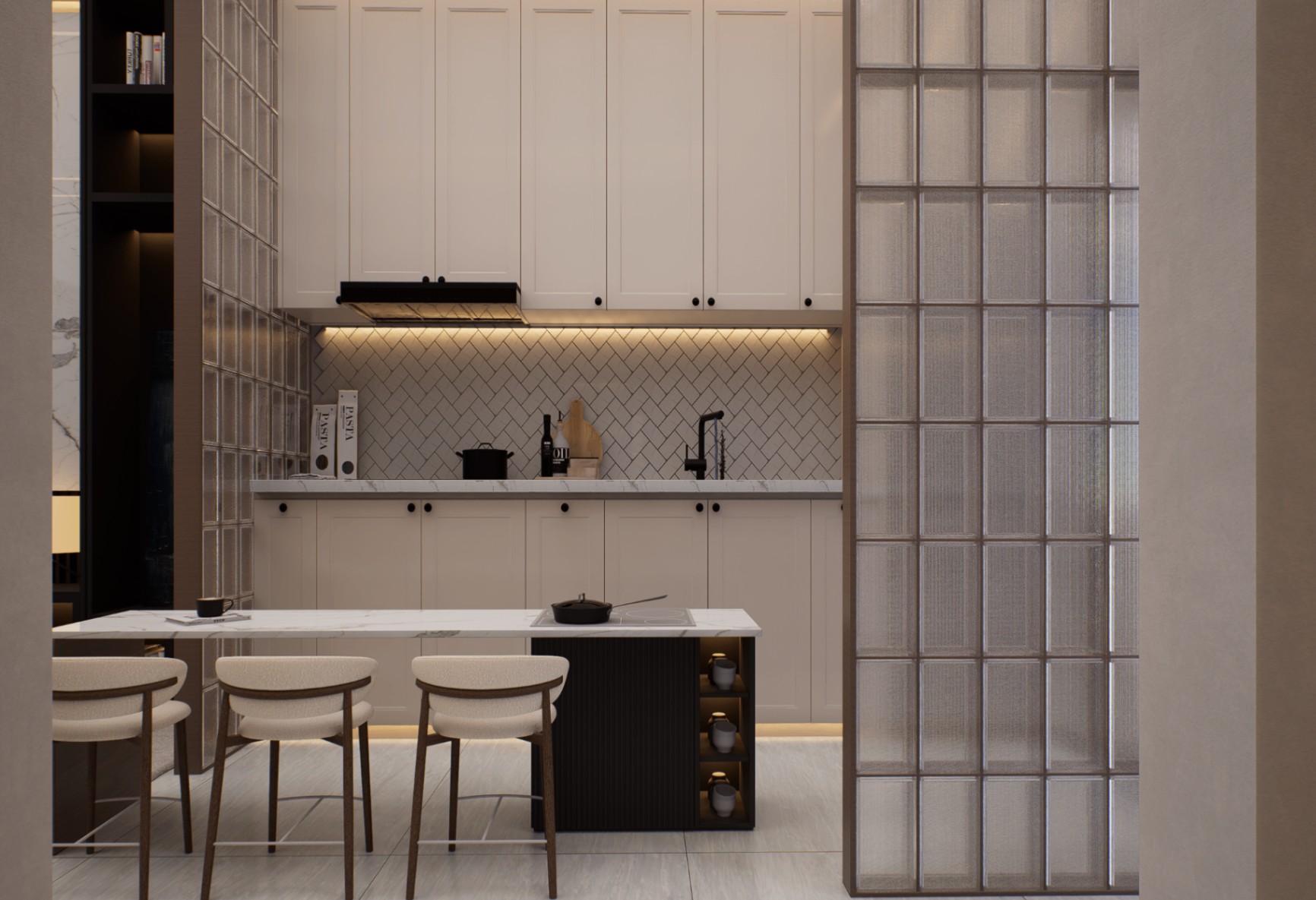 Piassa 1 bedroom apartment - dining and kitchen