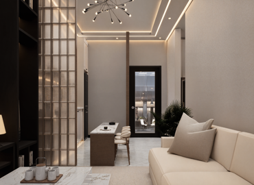 Piassa 1 bedroom apartment living room