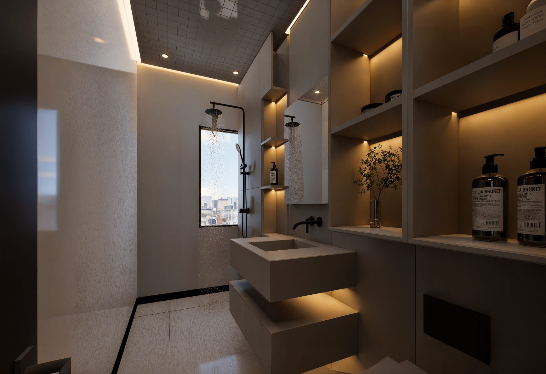 Piassa 3 bedroom apartment - bathroom (upscaled)