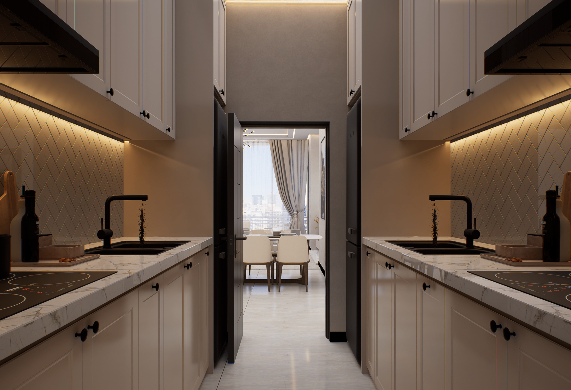 Piassa 3 bedroom apartment - kitchen