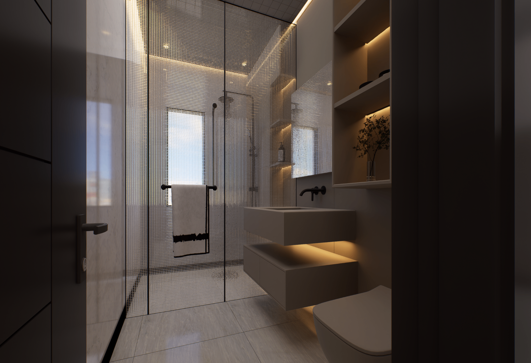 Piassa 3 bedroom apartment - master bathroom