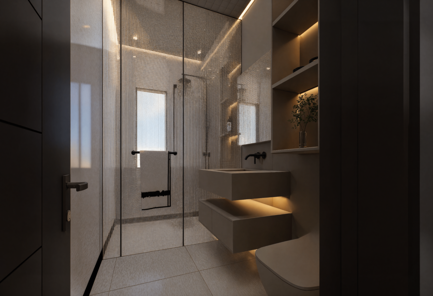 Piassa 3 bedroom apartment - master bathroom (upscaled)