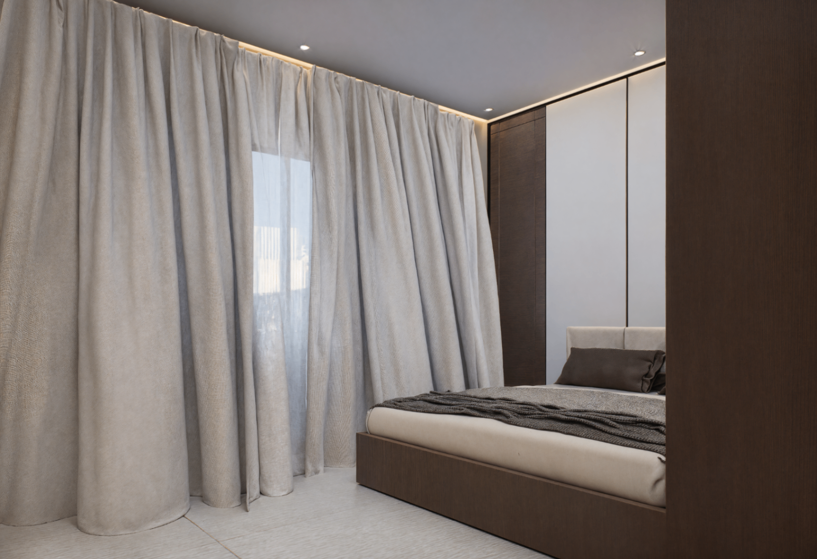 Piassa 3 bedroom apartment - master bedroom (scene 1, upscaled)