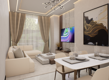 Piassa 3 bedroom apartment living room